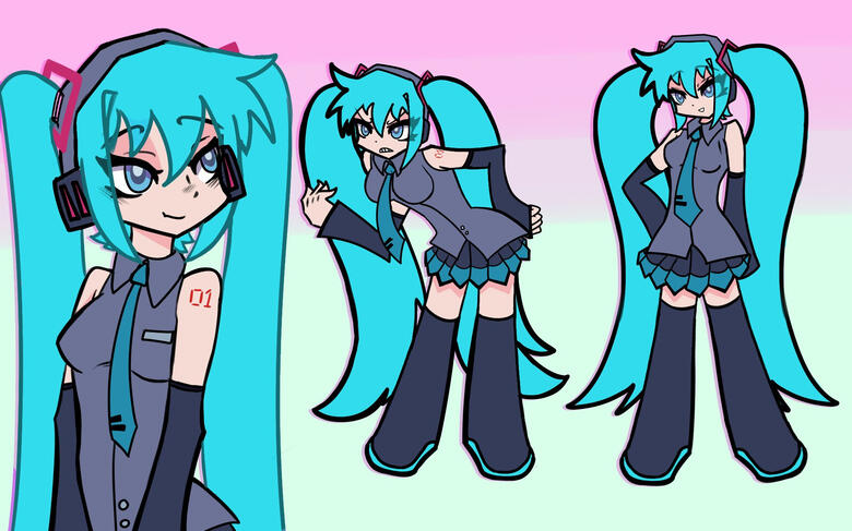 flat color half and full body