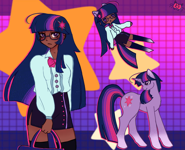 flat colors half body